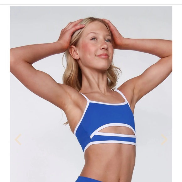 Five the Label Galaxy blue midi cami sport bra dance gym Brand New! medium YM - Picture 1 of 3